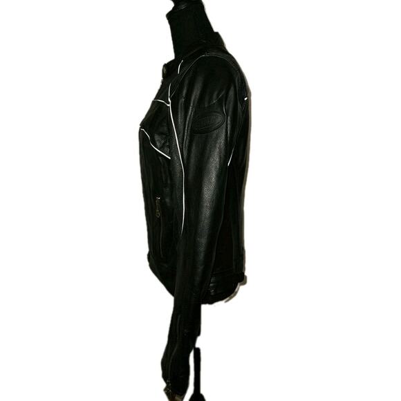 Bilt Women's Leather Padded Biker Motorcycle Jacket Size Large - Picture 3 of 16